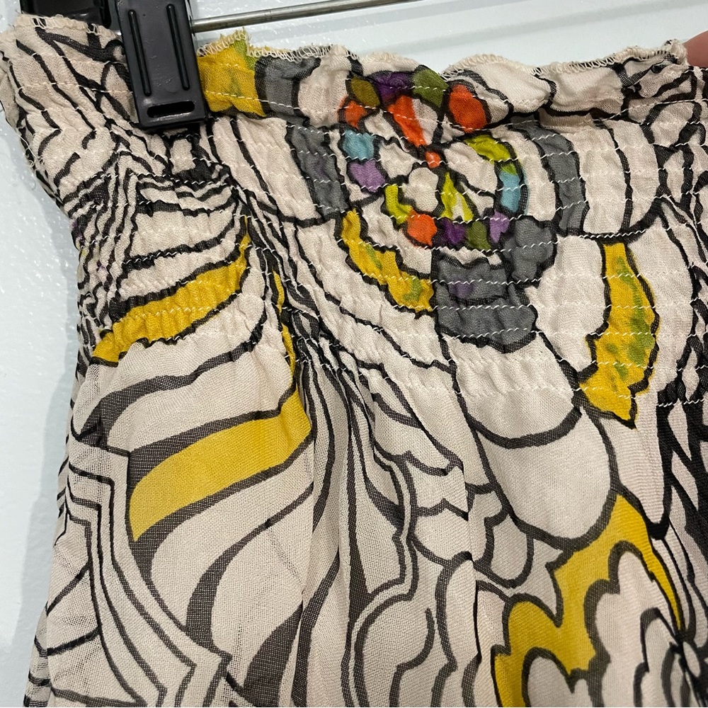 Alberto Makali Gold and Green Floral Sequin A-Line Midi Skirt XL - Picture 3 of 11